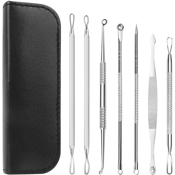 Blackhead Remover Pimple Popper Tool Acne Comedone Zit Extractor Kit for Nose Facial Pore, Blemish Whitehead Extraction Popping Needle