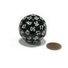Koplow Games Sixty-Sided D60 35mm Large Gaming Dice - Black with White Numbers #18499