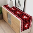 thumbnail image 4 of Valentine's Day Table Runner 60 Inches Long Farmhouse Dress Scarves, Red Love Heart Roses Romantic Modern Art Dining Tablerunner for Coffee Table/Kitchen Island/Party Décor, 13" x 60", 4 of 8