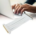 thumbnail image 4 of Pcie Extension Cable, PCI Express 4.0 X16 High Speed Flexible Pcie Riser Cable, 128Gbps Shielded Riser Cable, For RX 7000 Series RDNA 3 GPUs RX 7900 XT 7800 XT 7700 XT 7600 7500, 4 of 8