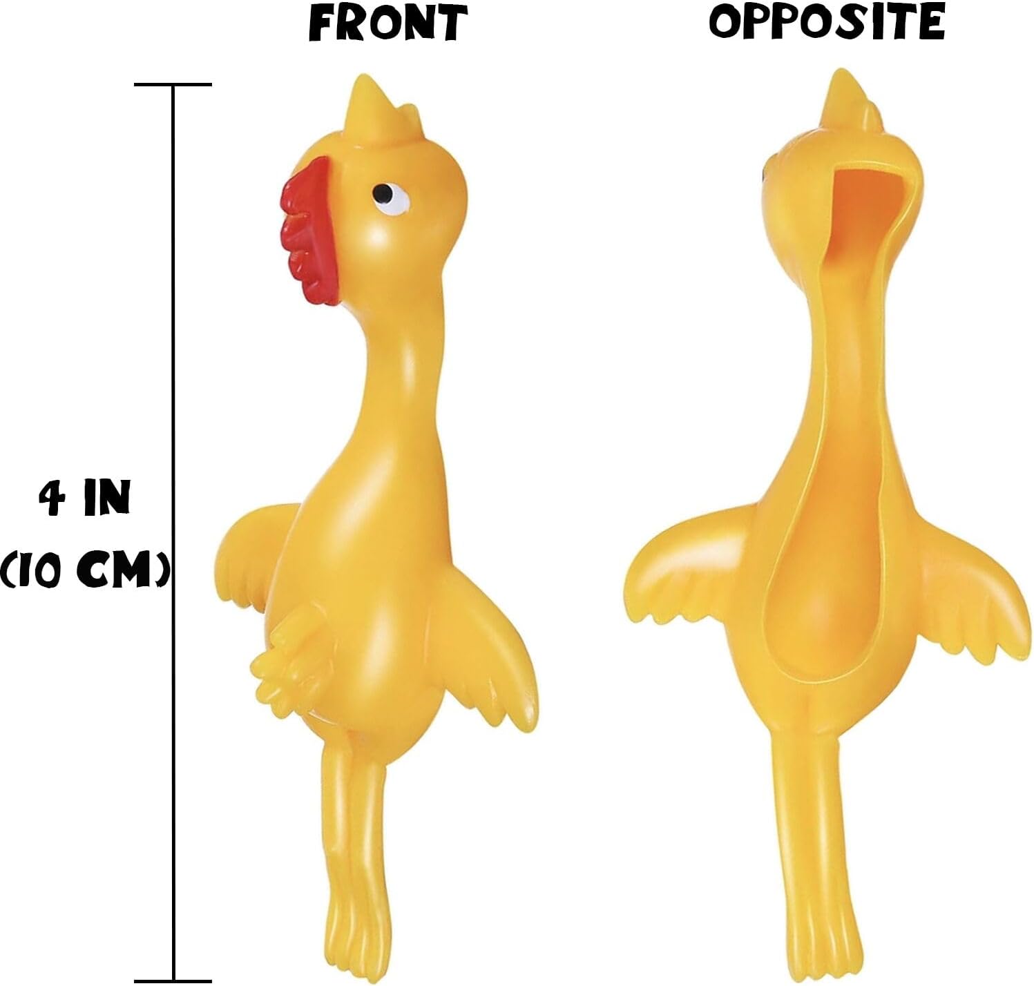 12 Pcs Jouets Doigts de Poulet Lance-Pierre - Mini Poulets en Caoutchouc Volants Amusants, Récompenses en Vrac pour la Classe pour Enfants, Cadeaux de Fête, Petits Cadeaux de Bas de Noël, Idéal