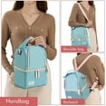 thumbnail image 7 of Breast Pump Bag Cooler Compartment for Breast Pump Double Layer for Mother Breast Milk Pump Blue, 7 of 7
