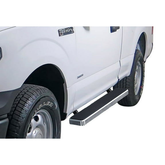 2015-2019 Ford F-150 Regular Cab 2017-2019 Ford F-250/F-350 Regular Cab Hairline Finish 5 Inch Door to Door Side Bar Side Step Running Board