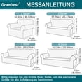 thumbnail image 5 of Beige Square Modern Sofa Cover, Jacquard, Elastic, for Living Room, Ideal as Protection Against Dogs and Pets, 5 of 5