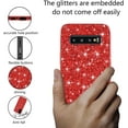 thumbnail image 3 of Compatible with Samsung Galaxy S10 Case, Glitter Sparkly Samsung S10 Phone Case with Slim Silicone Shockproof Protective Bumper Cover for Cute Girls Women (Red), 3 of 14