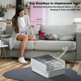 thumbnail image 4 of 8'' Deep Stainless Steel Cat Litter Box with Lid, Large Litter Box for Big Cats Non-Stick Stainless Steel Cat Boxes with Double Layer Litter Mat and Scoop, Easy to Clean, 4 of 8