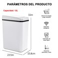 thumbnail image 4 of Cubo De Basura Automático Con Sensor, 12L Cubo de Basura Inteligente con Tapa Eléctrica, Botes de Basura para Baño para Adecuado para Sala de Oficina, Sala, Retrete, 4 of 6