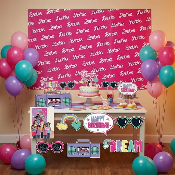 Amscan Barbie Party Scene Setter and Backdrop Kit