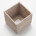 thumbnail image 3 of Funda para caja de pañuelos DECRAFTS, ratán, tejido natural, cuadrada, blanca, 3 of 6