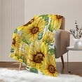 thumbnail image 2 of Sunflower Throw Blanket 50x60 Spring Summer Floral Blanket Throw Blanket for Couch Sofa Bed Soft Cozy Fuzzy Fleece Blankets Home Living Room Decoration Print Blanket 50 by 60, 2 of 6