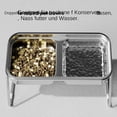 thumbnail image 3 of Elevated Cat Bowl, Double Stainless Steel Bowl, Raised Cat Food Station, Dishwasher Safe, 19.5 X 11 X 11 cm, 3 of 5