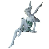 Zxpjkyu Resin Fairy Statue Fountain Decorative Figurine Porch Angel Sculpture White