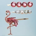 thumbnail image 4 of Eease Crystal Bobby Pins Flamingo Rhinestone Hair Barrettes for Women (3pcs), 4 of 6