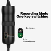 Riousery Double Lavalier Microphone Wired Clip-On Lapel Mic Professional Recording Interview System for Two People with 3.5mm Jack (Length 6.69 inches / 17 cm)