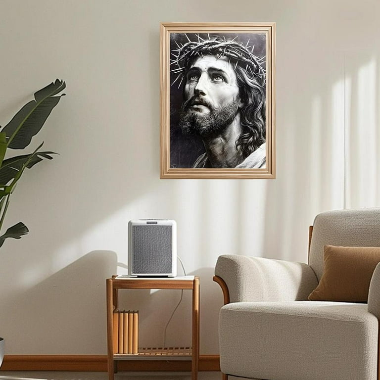 DIY Diamond Art Painting Jesus Kit - 5D 12x16 Inch Religious Wall Art With Round Drills
