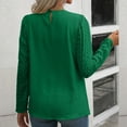 thumbnail image 4 of Wlynlyn Womens Tops Dressy Puff Long Sleeve Business Casual Tops Crewnecl Pleated Work Office Blouses, 4 of 4