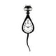 thumbnail image 1 of Reloj de pared con forma de gato, fácil de leer, con ilustraciones, decoración acrílica sencilla y baja Cola recta, 1 of 9