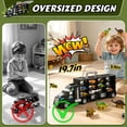 thumbnail image 4 of WonderStone Dinosaur Carrier Truck Toy, 20-Pcs Dinosaur Transport Car with Slide Track & Double-Sided Storage, Gift for Boys Ages 3+, 4 of 11