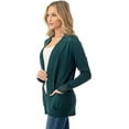 thumbnail image 5 of Cielo 1985 Women's Open Long Cardigan Sweater with Pockets - By The Simply Fashion Teal M, 5 of 7
