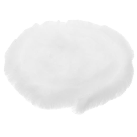 Masteelf Faux Fur Christmas Tree Garland Plush Decorations Rugs Ribbon Miss White