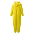 thumbnail image 5 of Moxiu Womens Plush Hooded Jumpsuit Sherpa Fuzzy Pajamas Long Sleeve Cute Cat One Piece  one-piece  Winter Warm Rompers Sleepwear 2023, 5 of 6