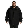thumbnail image 4 of Soularge Men's Big and Tall Winter Coat Warm Puffer Jacket Hooded Windproof Winter Puffer Coat Black 4X, 4 of 14