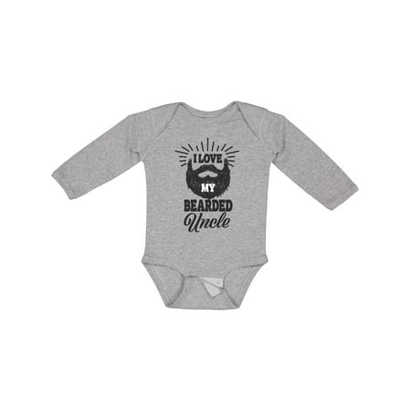 

Inktastic I Love My Bearded Uncle Gift Baby Boy or Baby Girl Long Sleeve Bodysuit