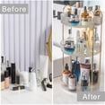 thumbnail image 4 of Organizador de maquillaje INVSSENE, giratorio 360°, 3 niveles, transparente, 4 of 6