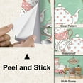 thumbnail image 4 of Peel and Stick Wallpaper Canvas Vintage still life tea set fancy cupcakes Modern Art Wall Mural Decor Self Adhesive and Removable 100in x 144in, 4 of 7
