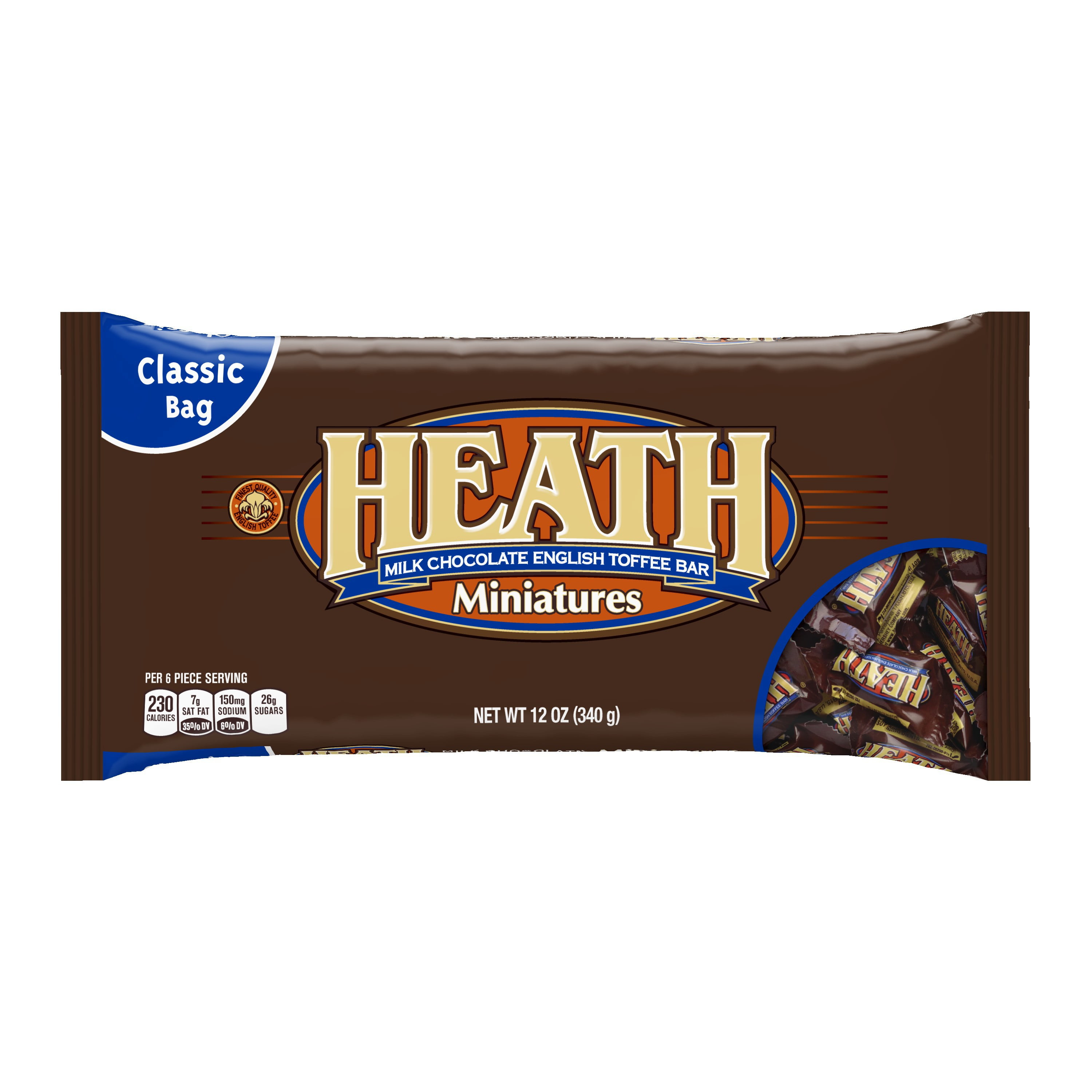 Heath Milk Chocolate English Toffee Miniatures Bar Candy, 12 Oz