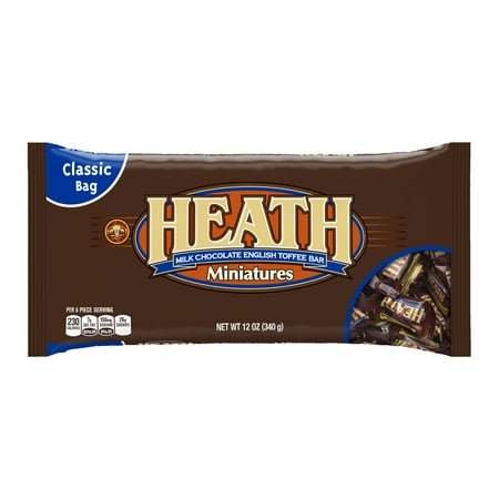 Heath Milk Chocolate English Toffee Miniatures Bar Candy, 12 Oz.