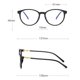thumbnail image 3 of Gafas sin receta negras cuadradas unisex elegantes, 3 of 3