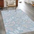 thumbnail image 2 of 3'x5' Rug for Living Room Bedroom, Gray Blue Dandelion Washable Area Rugs Non-Slip Carpet Mats, Spring Flowers Modern Minimalist Indoor Low Pile Area Rug Runner for Kitchen, Mudroom, 2 of 8