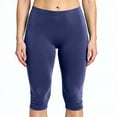 thumbnail image 2 of LoTiSee Women High Waist Knee Length Stretch Capri Leggings, Premium Cotton Skin-friendly Comfortable Casual Cropped Long Tights For Daily Sports, 2 of 5