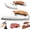 White, variant on Premium Hand-Forged Chef's Knife & Cleaver Set, Hand-Forged Kitchen Slicing Cleaver with Leather Case, Ergonomic grip, saving time and effort, for Kitchen, Camping, Etc (White,1 Set)