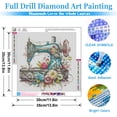 thumbnail image 2 of BYGFHLYW Sewing Machine Diamond Art Kits for Adults Beginners,DIY Full Round Drill Diamond Painting Kits Flowers,Home Wall Decor 13.8X13.8Inch, 2 of 7