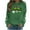 Green, variant on St Patricks Day Shirt Women Cute Gnomes with Four-Leaf Clover Print Sweatshirt Casual Crewneck Pullover Long Sleeve Holiday Tops