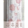 thumbnail image 6 of Summer Marine Life Sheer Curtains 54 Inch Long 2 Panels, Ocean Red Coral Shell Coastal Sea Conch Light Filtering Rod Pocket Curtains, Sheer Voile Drapes for Living Room Bedroom, 52"x54", 6 of 8