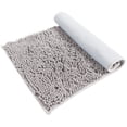 thumbnail image 2 of Hitime Soft Chenille Bath Rug Mat 20" x 32" Quick Dry Machine Washable Bathroom Runner - Ultra Absorbent Non-Slip Backing - Light Grey, 2 of 11