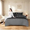 thumbnail image 5 of Manfei Geometric Check 7-Piece King Bedding,Minimalism Polka Dot King Bed in a Bag,Gray Black,Black Reversible, 5 of 7