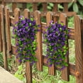thumbnail image 4 of Ongmies Artificial Fake Hanging Flowers Plants for Outdoor Spring Decoration, Faux Violet Trailing Vines Hanging Flowers – Realistic Artificial Outdoor Spring Decoration, 4 of 5