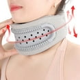 thumbnail image 4 of Neck Brace Support Collar Memory Foam Silicone Wrapped Breathable Frame Soft Skin Friendly Fabric for Neck Men Women, 4 of 6
