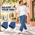 thumbnail image 5 of GINGTTO Men's Wide Leg Sweatpants, Cotton Blend, Relaxed Fit with Pockets, 5 of 7