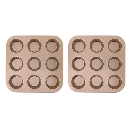 

Daiosportswear 9 Hole Muffin Pan Baking Utensils Nonstick Cupcake Baking Pan Mini Pie Baking Pan Heavy-Duty Carbon Steel Muffin Tray Oven Baking Standard Baking Pan