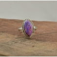 thumbnail image 2 of 925Sterling Silver Certified Handmade Purple Turquoise stone ChristmasRing8.5, 2 of 4