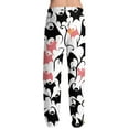 thumbnail image 4 of WTOBBY Men's Halloween Print Drawstring Casual Pajama Pants for Lounge Wear, Comfortable Sleepwear with Elastic Waist, Spooky Design Ideal for Home and Relaxation,Pink L, 4 of 7