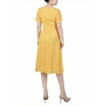 thumbnail image 3 of NY Collection Women's Short Sleeve Belted Swiss Dot Dress, 3 of 4