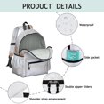 thumbnail image 4 of White and Copper Marble Pattern Backpack for School, Cute School Bag with Adjustable Shoulder Straps and Padded Back, 13.4"x11"x4.7", 4 of 5