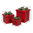 thumbnail image 5 of Ferrell Leather Holiday Storage Boxes, Set of 3 – Decorative Leather & Wood Nesting Boxes for Festive Décor & Organization, 5 of 7