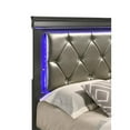thumbnail image 6 of Brooklyn Modern Queen Size LED Bed made with Wood in Gray, 6 of 6